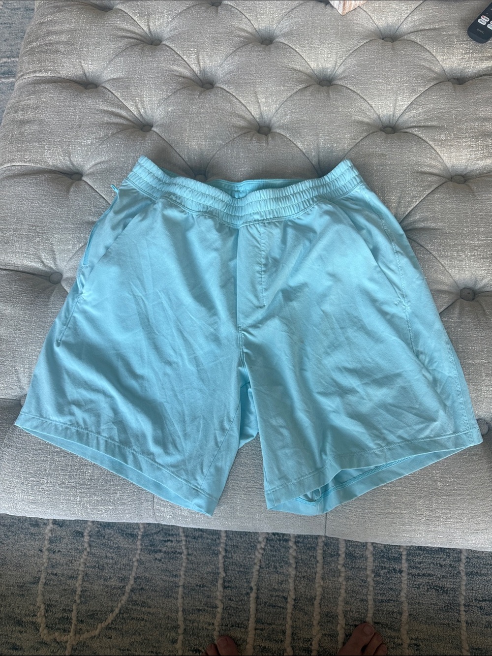 Lululemon‎ men’s M Light Blue pace Breaker Shorts